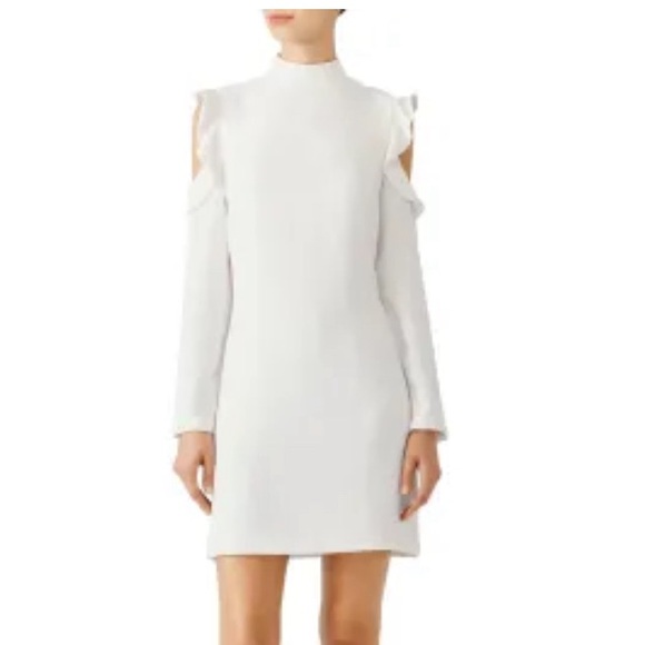 Wai Ming White Crepe Dress (Rent The Runway) Size 4 - Picture 2 of 6